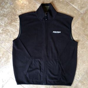 Nautica mens black sleeveless fleece vest size xxl